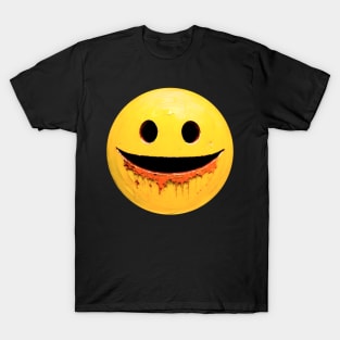 Retro Metal Hungry Smiley Face 01 T-Shirt